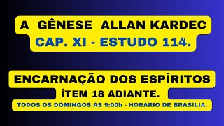 A GÊNESE ALLAN KARDEC  CAP XI  ESTUDO 114  ENCARNAÇÃO DOS ESPÍRITOS  ÍTEM 18 ADIANTE [upl. by Artkele]