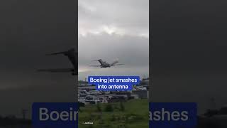 Boeing 727 Crashes Into Airport Antenna Forces Emergency Landing in Colombia [upl. by Eddra]