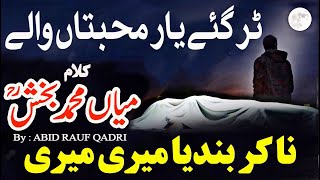 Tur gaye yaar mohabbatan wale lyrics Mian muhammad Buksh kalam  Abid Rauf Qadri [upl. by Weight873]