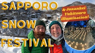 2023 Sapporo Snow Festival amp Jozankei Candle Yukitouro in 定山渓温泉 Our Winter Trip to Hokkaido Japan [upl. by Ahtamat]