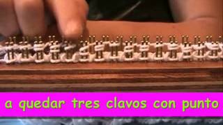 tutorial fular calado en telar de hilo 30cm [upl. by Ramak226]