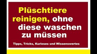 Plüschtiere reinigen ohne zu waschen Stofftiere Kuscheltiere sauber bekommen ohne Waschmaschine [upl. by Franzen388]