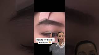 HOW TO FIX TRIANGLE BROWS  Subscribe for more brow tips eyebrows eyebrowtutorial eyebrowshaving [upl. by Nelda400]