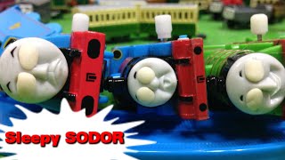 トーマス プラレール ガチャガチャ ねむたいきかんしゃたち Tomy Plarail Thomas quotSleepy SODORquot [upl. by Esinaj]