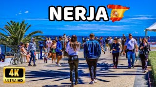 🇪🇦4K Nerja Spain HOLIDAY Destination  Walking Tour April 2023  Axarquía [upl. by Cato982]