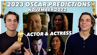 2023 Oscar Predictions  Lead Actor amp Actress  November [upl. by Acnalb]