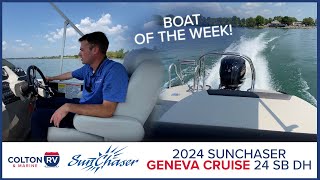 2024 Sunchaser Geneva Cruise 24 SB DH Pontoon Boat Tour amp Test Drive [upl. by Raimes778]