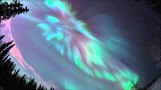 Coronal aurora over Fairbanks Alaska January 22 2012 [upl. by Aitetel]