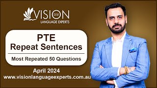 PTE Speaking Repeat Sentence Predictions April 2024  Most Repeated Question  VLE [upl. by Ayr941]