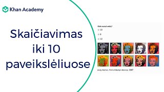 Skaičiavimas iki 10 paveikslėliuose  Skaičiai nuo 1 iki 10  Matematika [upl. by Yatnoj]