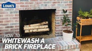 How to Whitewash a Brick Fireplace [upl. by Meikah]