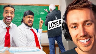 Miniminter Reacts To Last To Get Expelled From School BETA SQUAD EDITION [upl. by Arualana]