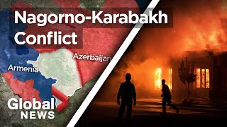 ArmeniaAzerbaijan The conflict over NagornoKarabakh explained [upl. by Emirak]