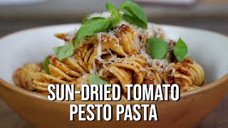 SunDried Tomato Pesto Pasta  The Tastiest Recipe [upl. by Areic]