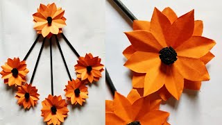 Wall hanging paper craft ideasওৱালত লগোৱা পেপাৰ ক্রাফট আইডিয়াHome decorating ideasDiy wall decor [upl. by Lizned]