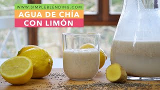 CÓMO HACER AGUA DE CHÍA  Agua de chía con limón  Bebida adelgazante con chía y limón [upl. by Hawken]