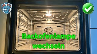 Backofenlampe selber wechseln  Glühbirne am Backofen ersetzen  Anleitung [upl. by Enelyahs]