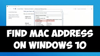 Find MAC address on Windows 10 [upl. by Rednasxela976]