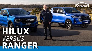 Ford Ranger v Toyota HiLux 2022 Comparison [upl. by Nipha56]