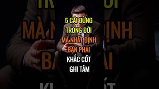 5 cái quotĐỪNGquot trong đời mà nhất định bạn phải KHẮC CỐT GHI TÂM  DBDMoney shorts [upl. by Kcinimod]