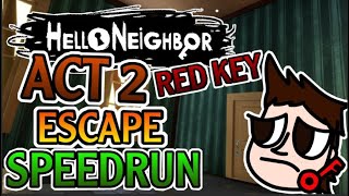 hello neighbor act 2 red key spedrun 5220 [upl. by Kauslick]