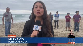 Posible meteorito cayó en la playa de Punta Carnero en Santa Elena [upl. by Aidnyc86]