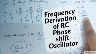 DERIVATION OF RC PHASE SHIFT OSCILLATOR in simple way  Hindi  Electronics Subjectified [upl. by Thenna]