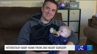 Heterotaxy baby home from second heart surgery [upl. by Sarazen]