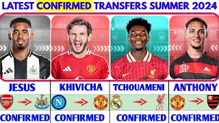 🚨THE LATEST CONFIRMED TRANSFER NEWS AND RUMOURS TRANSFERS 2024 KHVICHA TCHOUAMENI [upl. by Subak327]