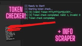 Fastest Discord Token Checker  Info Scraper  prod jom21 [upl. by Mcmurry]