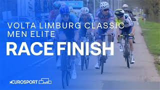 COBBLED SPRINT 💨  Volta Limburg Classic 2024 Race Finish  Eurosport Cycling [upl. by Marcellus]