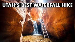 HIKING TO KANARRA FALLS UTAH  Incredible Slot Canyon Waterfall Hike [upl. by Ahsetel]