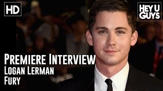 Logan Lerman Interview  Fury Premiere [upl. by Shina]