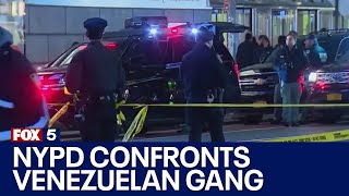 NYPD confronting Venezuelan gang Tren de Aragua in NYC [upl. by Adehsar13]