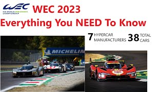 WEC 2023 EXPLAINED  Everything You NEED To Know Cars Rules Calendar amp more [upl. by Letnahs824]