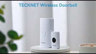 TECKNET Wireless Doorbell Cordless Door Chime Kit [upl. by Lapides]