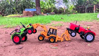 Muddy auto rickshaw Tractor Jump River JCB Mud Trap Jump River Crane Water Jump River [upl. by Ardnoyek]