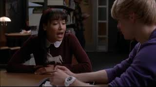 Glee  Santana tells Sam that Quinn cheated on him 2x13 [upl. by Borchert903]