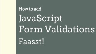 JavaScript Form Validation Tutorial [upl. by Nnayllek351]