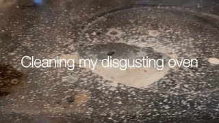 Cleaning my disgusting oven ovencleaning asmrclean cleaningasmr cleaningsounds ovenclean asmr [upl. by Ardnosac441]