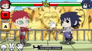 Thousand Years Of Death Game Gaara The Kazekage VS Sasuke Uchiha [upl. by Richma25]