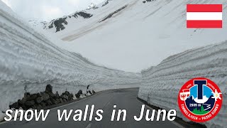 Austria Timmelsjoch snow walls in June [upl. by Eromle476]