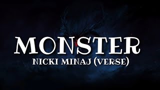 Nicki Minaj  Monster Verse  Lyrics Pull up in the monster [upl. by Omik]