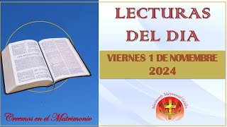 LECTURAS DEL DIA  1 DE NOVIEMBRE [upl. by Willie408]