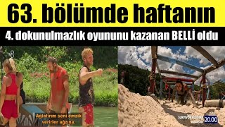 SURVİVOR YENİ BÖLÜMDE HAFTANIN 4DOKUNULMAZLIK OYUNUNU KAZANAN TAKIM BELLİ OLDU [upl. by Ahselet]