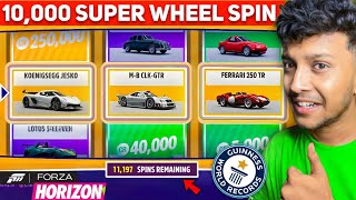 10000 SUPER WHEEL SPIN NEW WORLD RECORD 🔥 Forza horizon 5  LOGITECH G29 [upl. by Anatol]