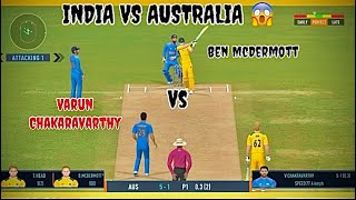 Ben McDermott vs Varun Chakravarthy😱😱cricketmatchINDIAVSAUSTRALIAsubytgamerytviralvideogamer [upl. by Ligriv]