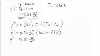 Convective Heat Transfer Example  Steady State  Fire Protection Engineering FPE Teaching Tool [upl. by Oiled]