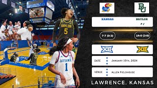 Kansas vs No 4 Baylor  Big 12  11024 [upl. by Zoeller607]