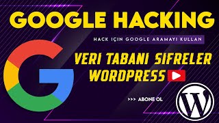 Google HACKING HACK için google aramayı kullanın Veri tabanı şifreler wordpress [upl. by Booma488]